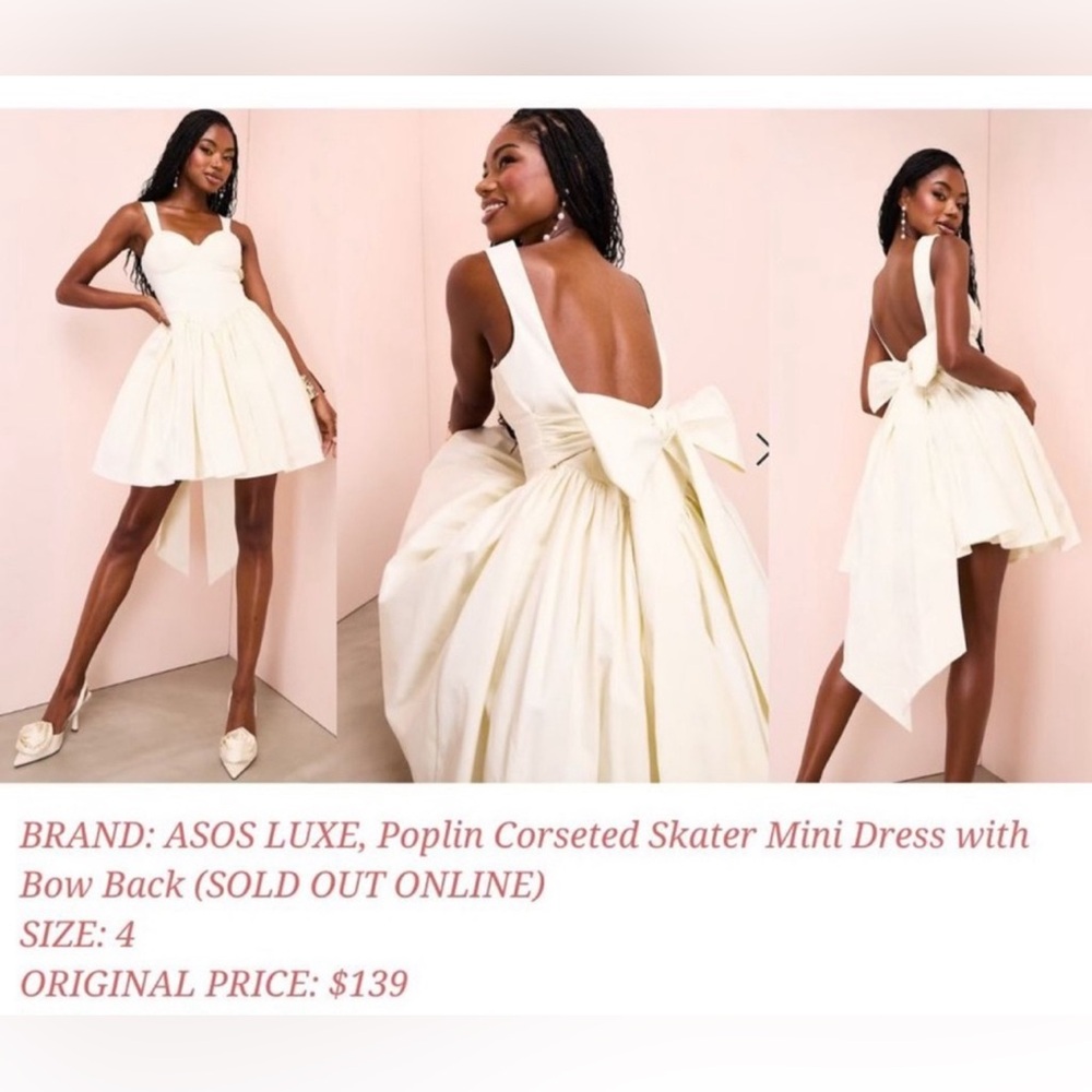 ASOS Luxe Drop Waist Mini Dress - NWT